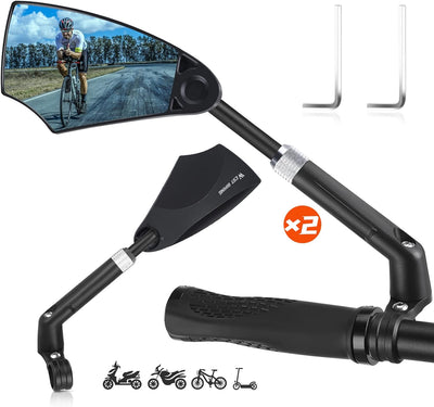 Fahrradspiegel für E-Bike - Fahrrad Rückspiegel Klappbar für Lenker 20-23mm, Fahrrad Spiegel Einzieh