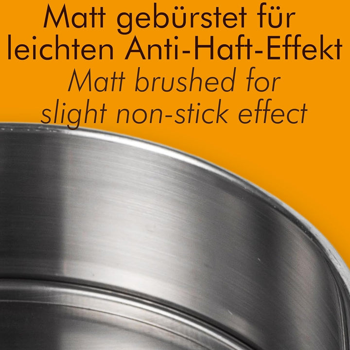 Backform Edelstahl Kuchenform Springform, unbeschichtet PFAS-frei aus 18/8-Edelstahl Spülmaschinenfe