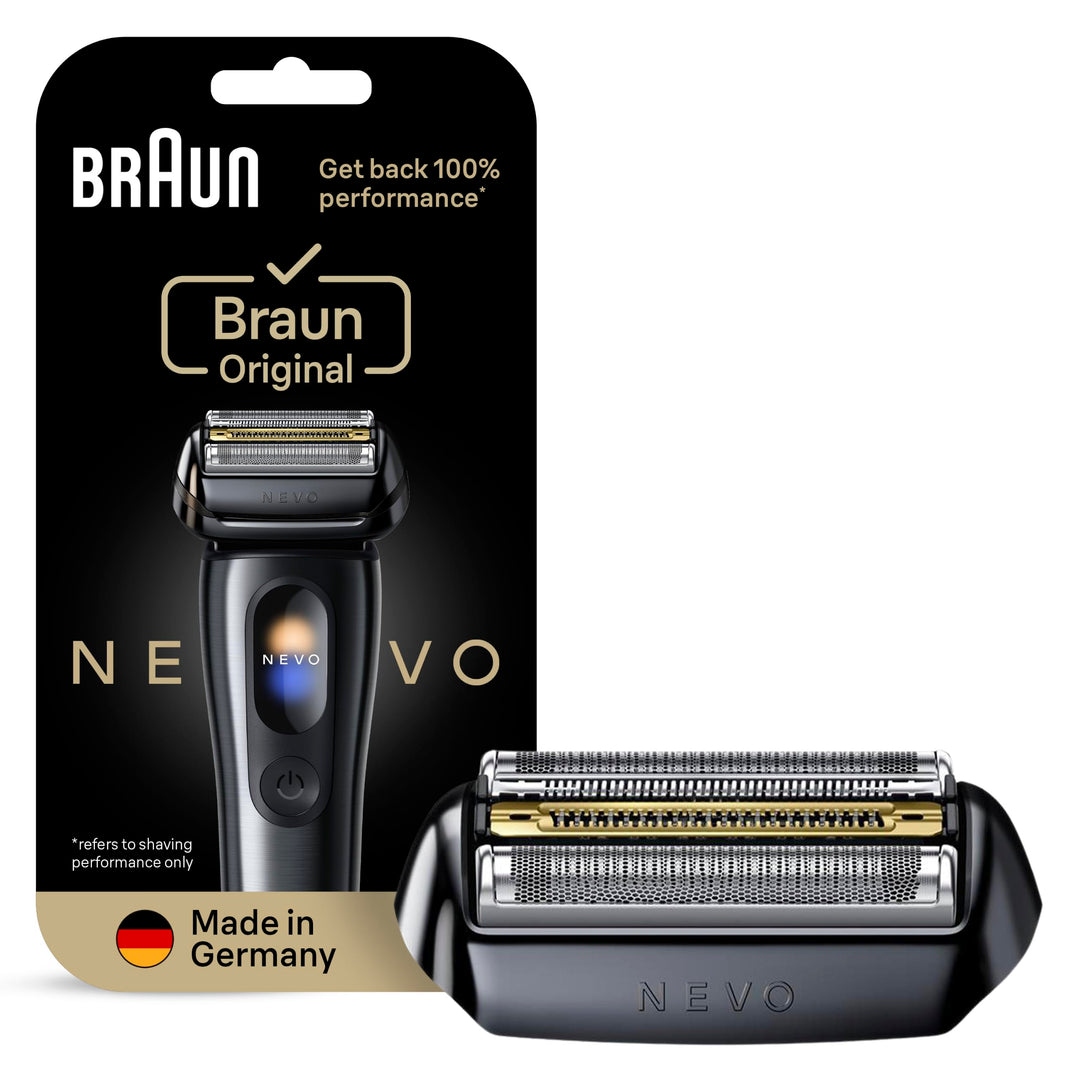 Braun NEVO Elektrorasierer Scherkopf, Schwarz | Original Ersatzscherkopf, Hol dir 100 Prozent Leistu