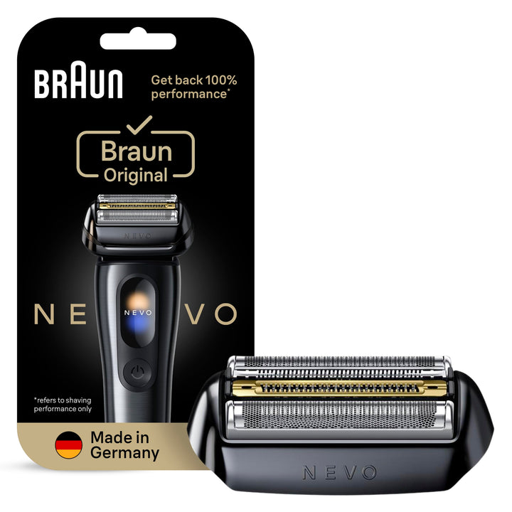 Braun NEVO Elektrorasierer Scherkopf, Schwarz | Original Ersatzscherkopf, Hol dir 100 Prozent Leistu