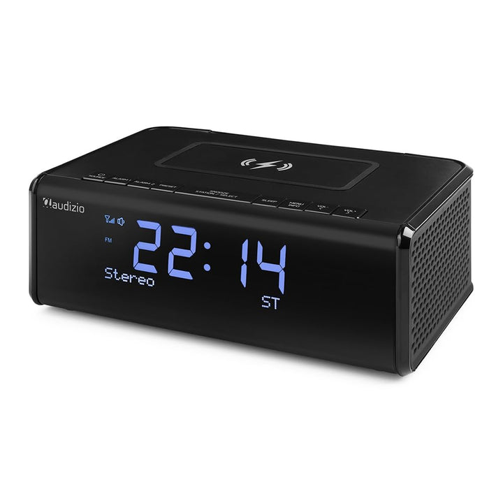 Audizio Cuneo Radio Wecker, Uhr-Radio DAB+ mit kabellosem Laden - Kristallklarer Sound und praktisch