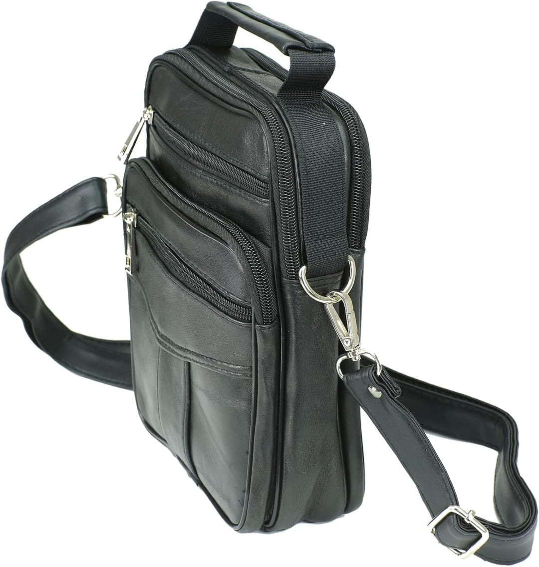 Herren Arbeitstasche Umhängetasche Herrentasche Schultertasche Messenger Flugbegleiter in Schwarz Ec