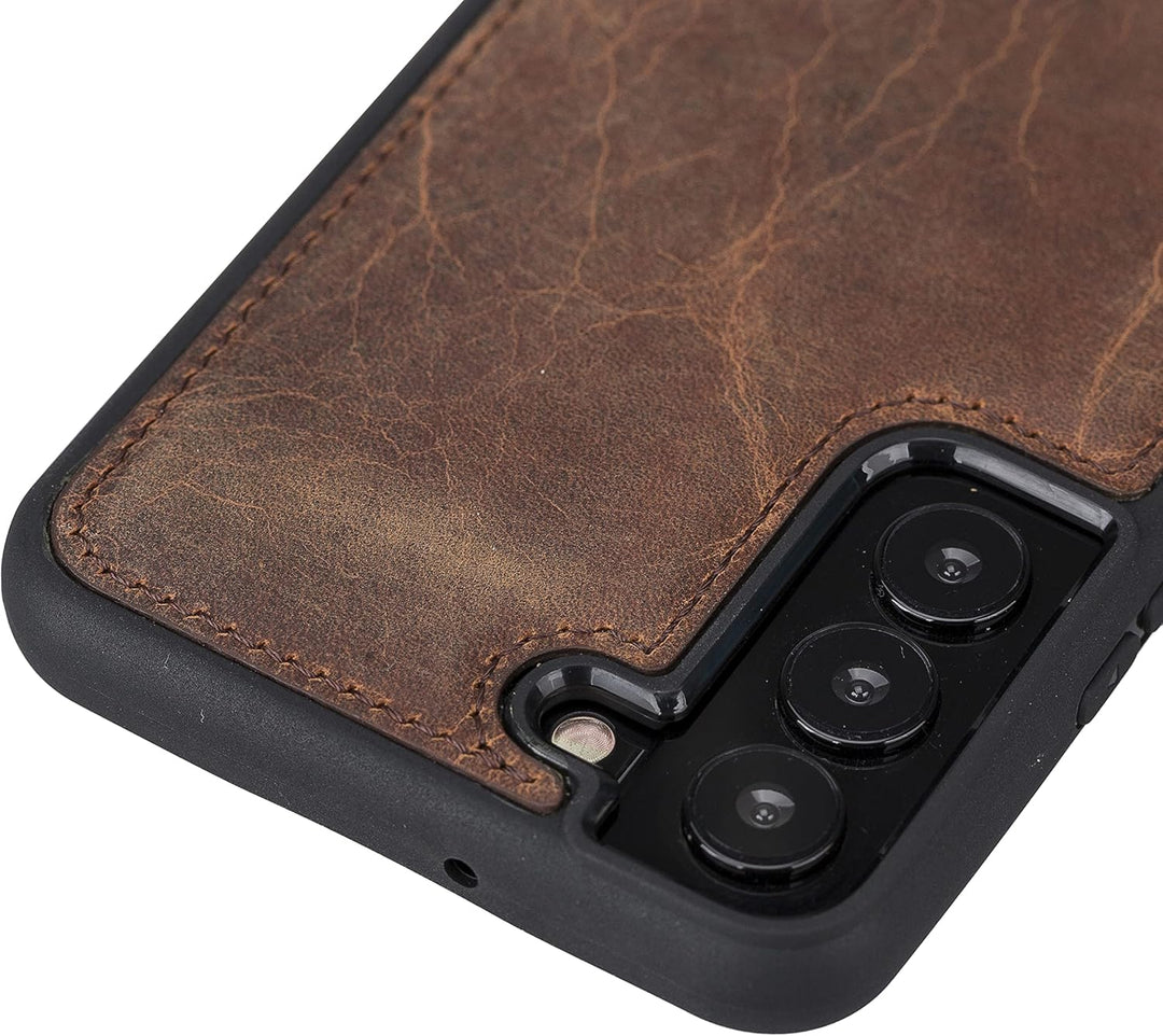 Solo Pelle Lederhülle für das Samsung Galaxy S22+ / S22 Plus Hülle aus echtem Leder, Model: Stanford