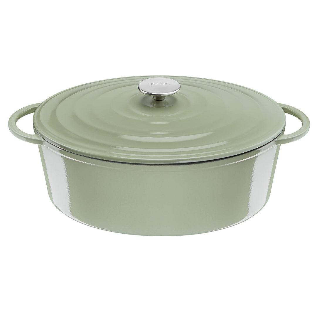 Tefal E25806 LOV Ovaler Bräter 34 cm | wiedergewonnenes Gusseisen | optimale Wärmespeicherung | für