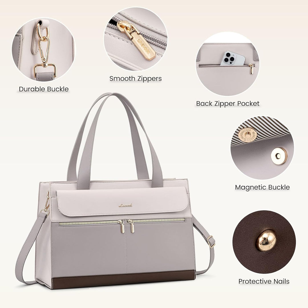 LOVEVOOK Laptoptasche 15,6 Zoll Handtasche Damen, Arbeitstasche Lehrertasche Aktentasche Gross, Schu