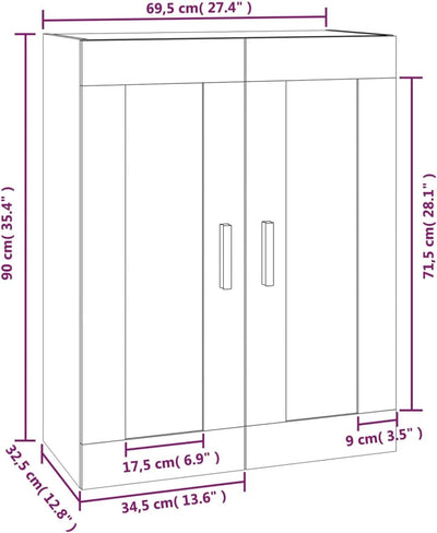 Tidyard Wandschrank Schrank Wandregal Hängeschrank Badezimmerschrank Badschrank Küchenschrank Aufbew