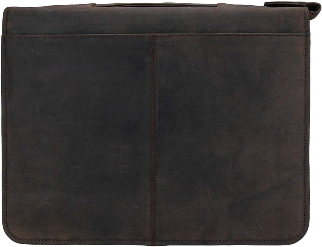 Greenburry Dokumentenmappe Leder - Braun Vintage Revival - Hochwertiges Rindsleder - Schreibmappe Le