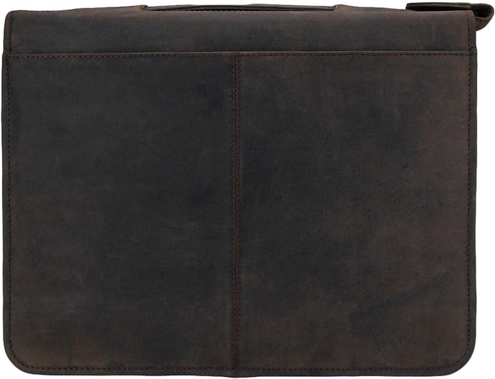 Greenburry Dokumentenmappe Leder - Braun Vintage Revival - Hochwertiges Rindsleder - Schreibmappe Le