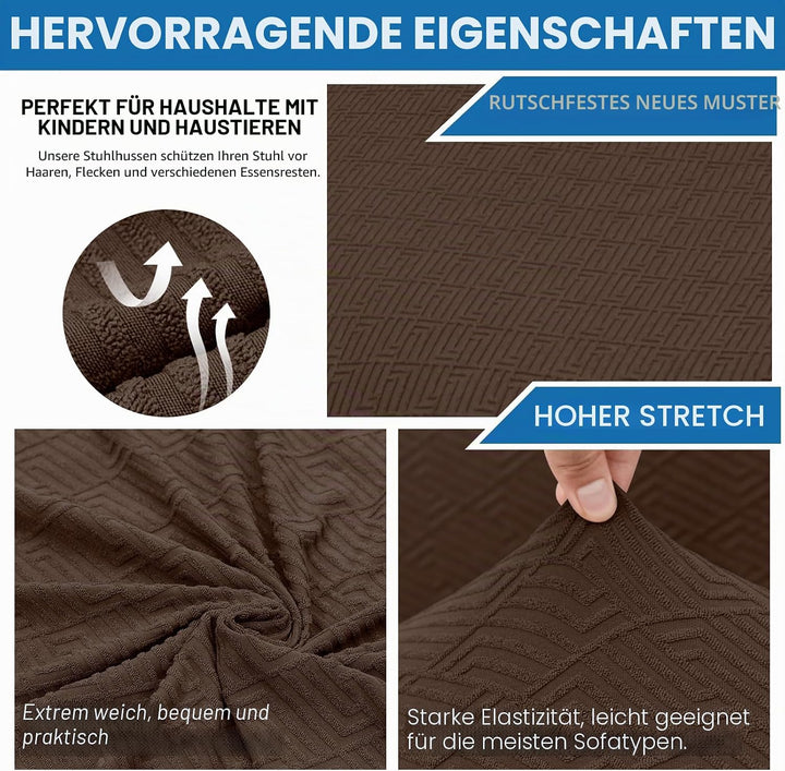 XINEAGE Stuhlhussen 4er Set, Stretch Stuhlhussen für Esszimmerstühle, Universale Stuhlhussen Waschba