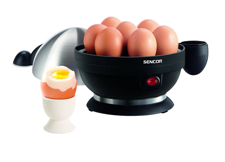 SENCOR SEG 720BS Eierkocher (380 Watt, Kapazität bis zu 7 Eier, 3 Kochstufen) schwarz