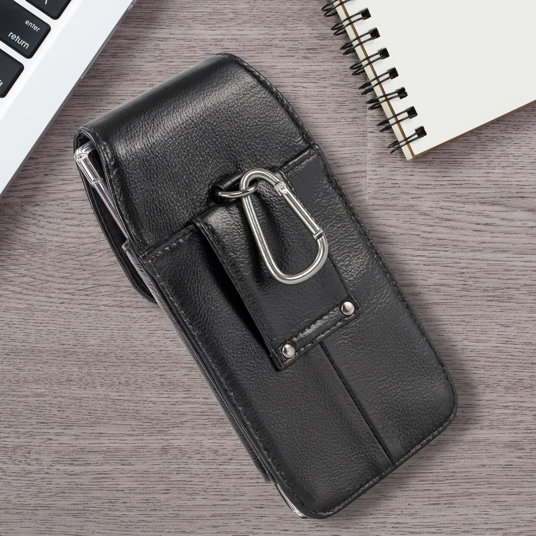 Hengwin Handy Gürteltasche iPhone 14 Pro Max, Leder Laufgürtel Handyhülle Galaxy S21 S20 Fe A53 A12