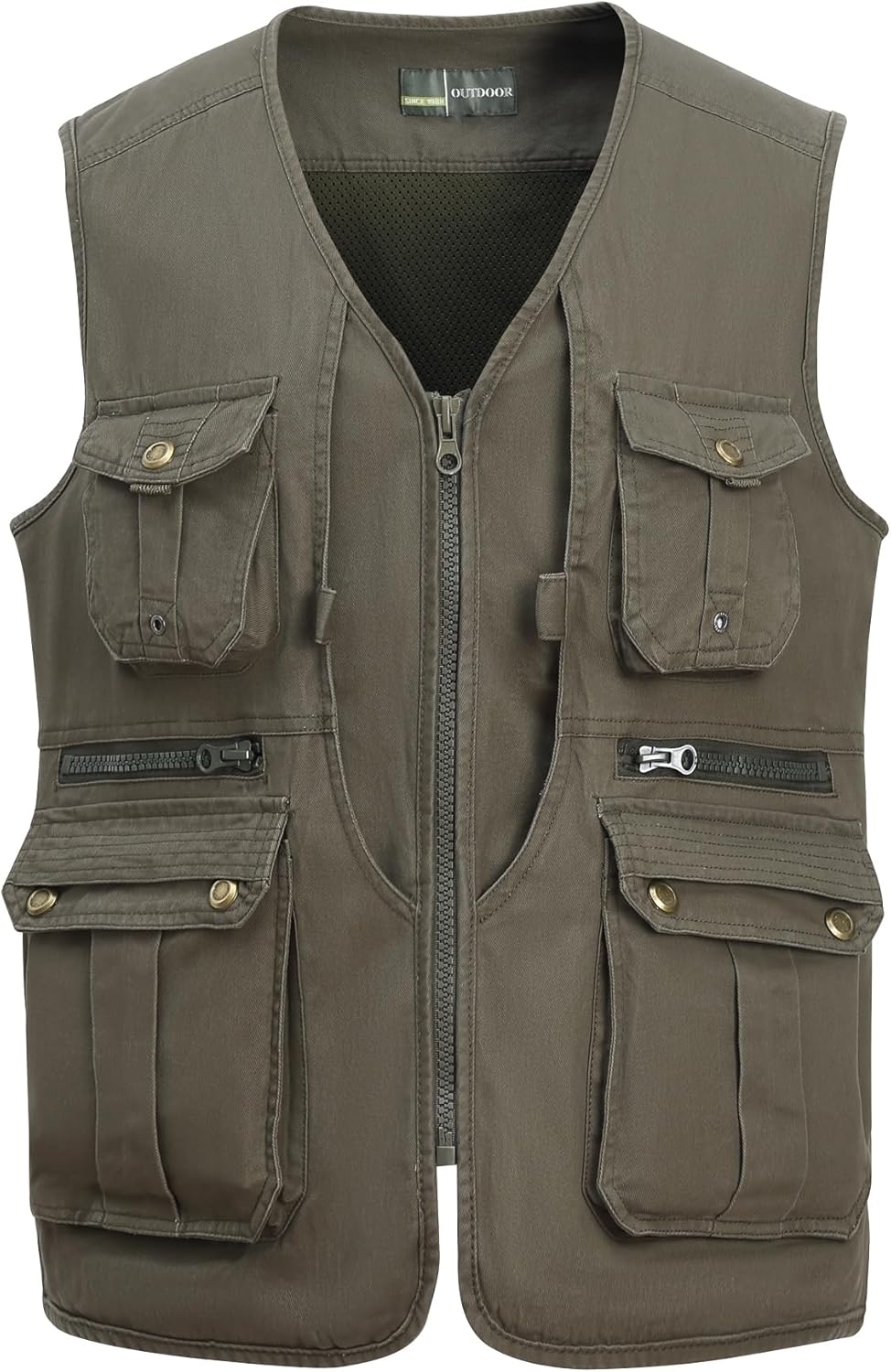 MeiLayM Herren Outdoor Weste Anglerweste mit Vielen Taschen Freizeit Jagd Herrenwesten Sommer Campin