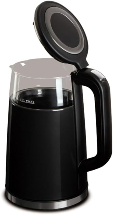 Berlinger Haus Wasserkocher mit Temperaturregelung digital 1,7 l Black Silver Collection BH-9476 1.7