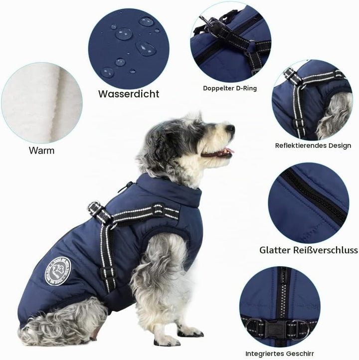 Savlot Hundejacke Winterweste Jacken Hundemantel Hundepullover Haustier Skifahren Kostüm Ärmellose B