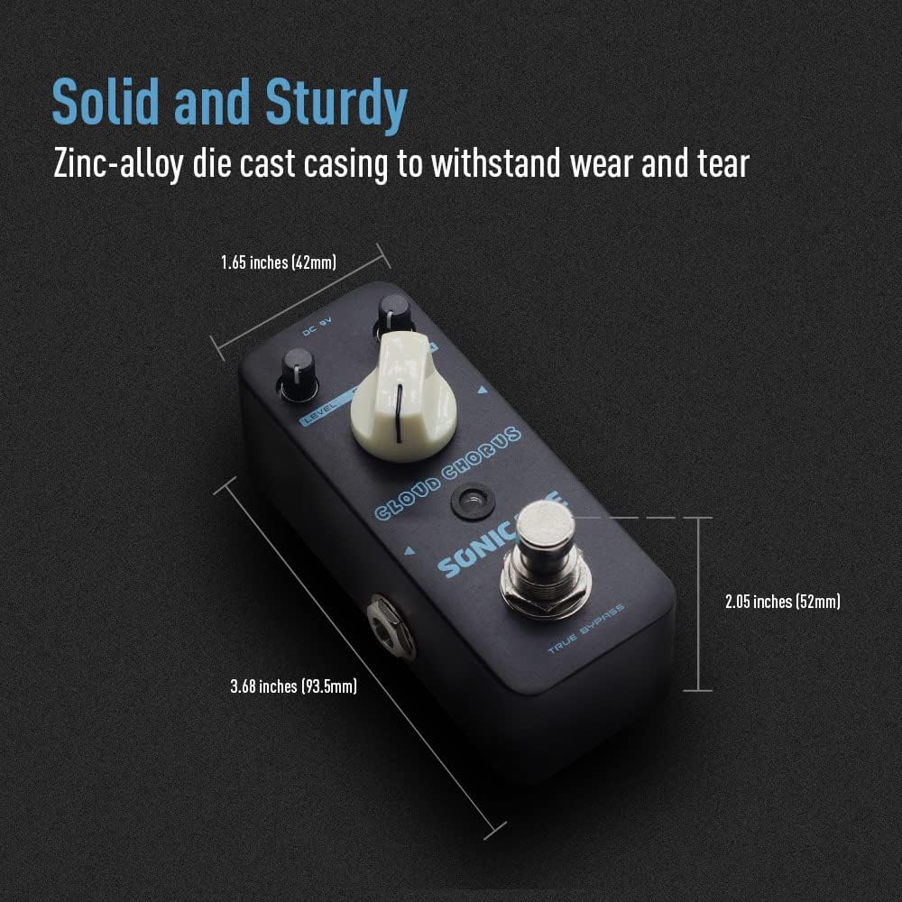 SONICAKE Chorus Gitarre Effektpedal Classic BBD Analog Cloud Chorus True Bypass, Chorus