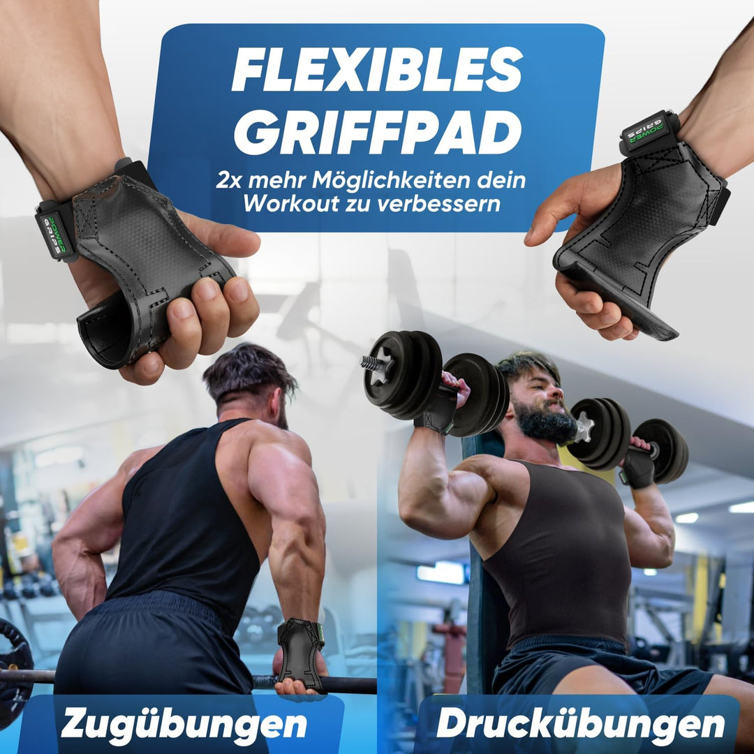 NetroxSports® – Power Grips Zughilfen für Bodybuilding, Gewichtheben, Krafttraining &amp; Fitness – spez