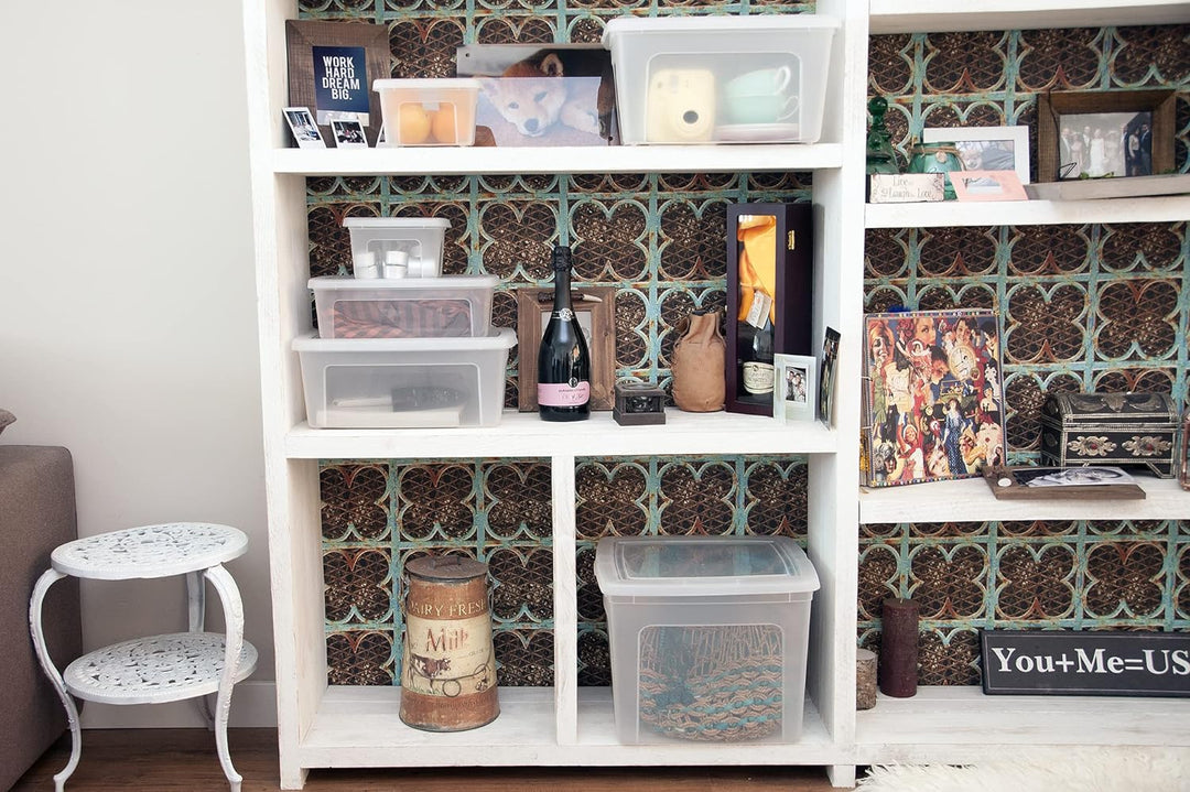 Iris Ohyama, Kunststoff-Aufbewahrungsbox, 5-Liter-Büro-Aufbewahrungsbox, 14er-Set, MCB-5, transparen