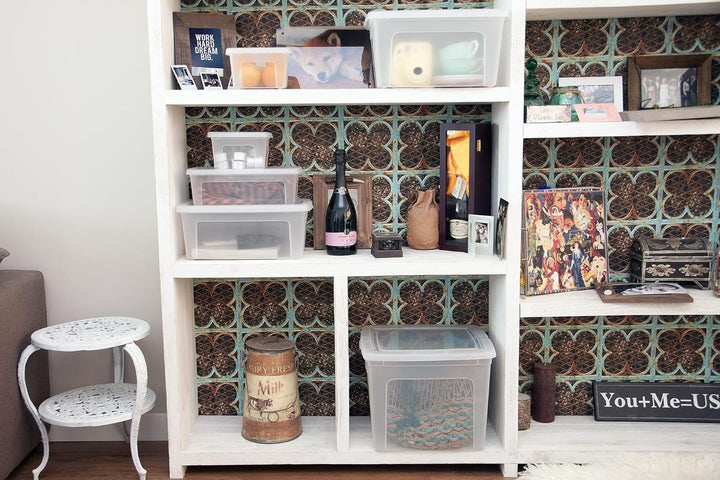 Iris Ohyama, Kunststoff-Aufbewahrungsbox, 5-Liter-Büro-Aufbewahrungsbox, 14er-Set, MCB-5, transparen