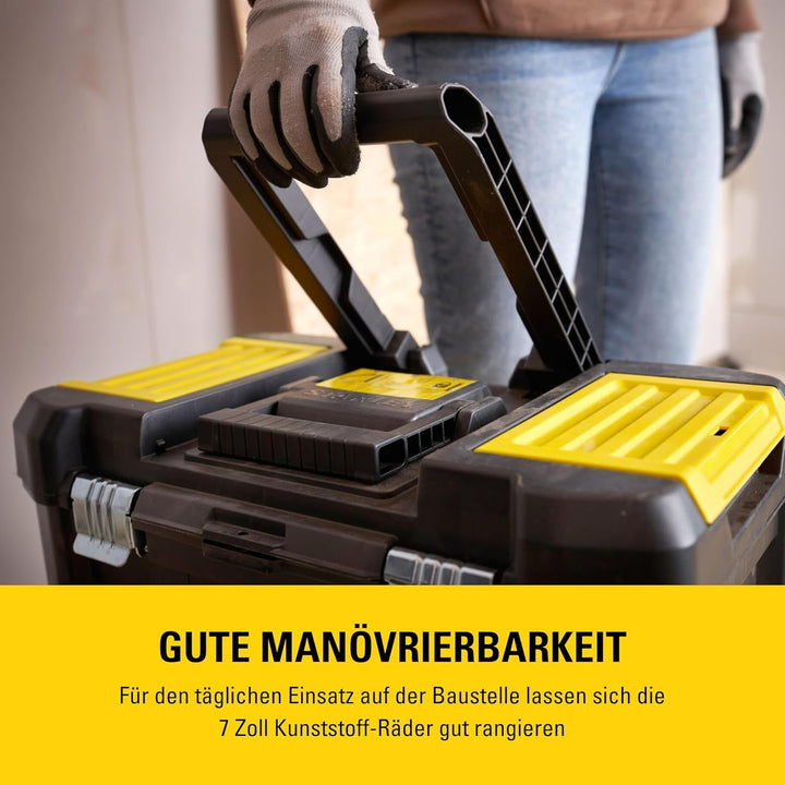 Stanley STST1-80151 Essential Rollende Werkstatt, Belastbarkeit bis zu 20 kg, Metallverschlüsse, Org