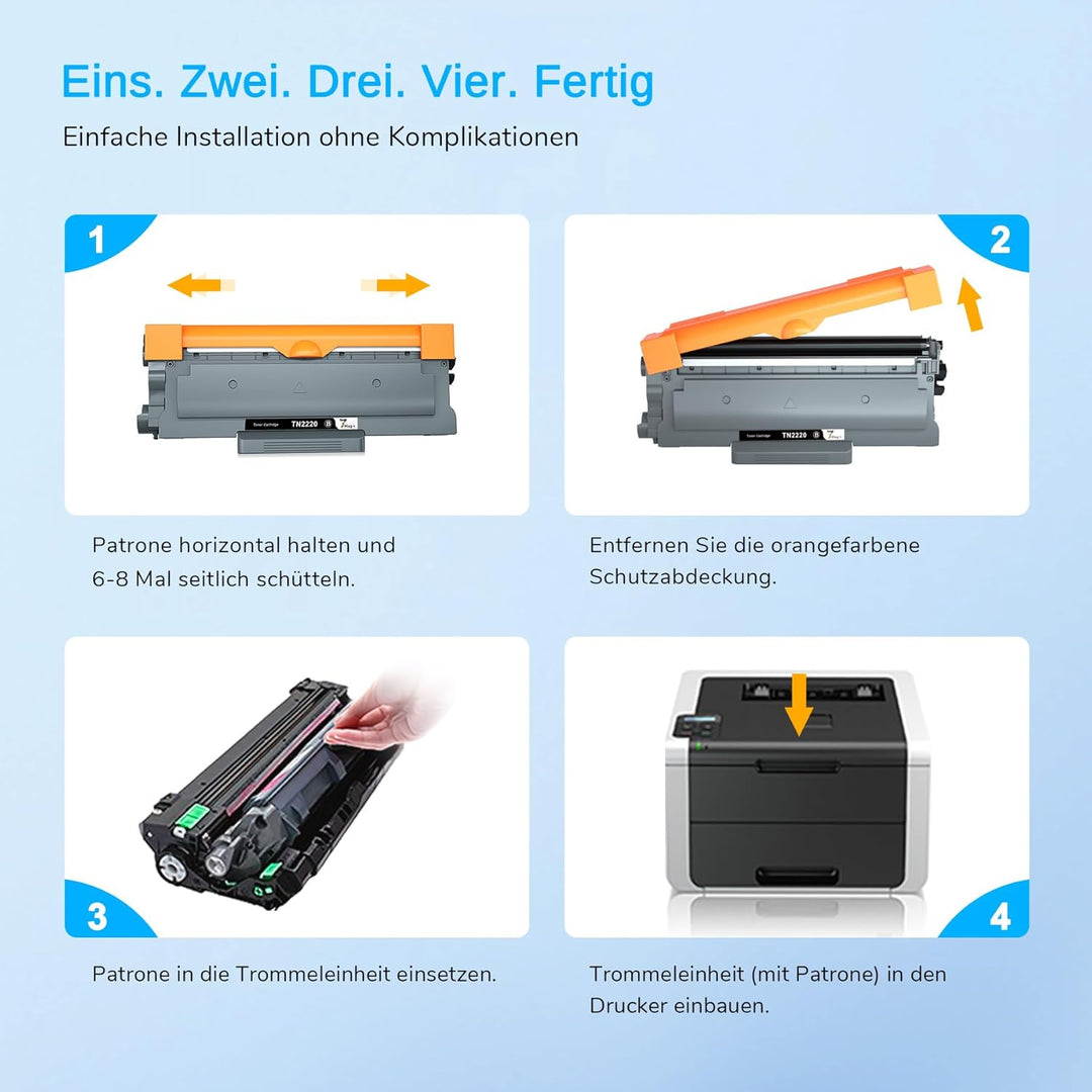 7Magic TN2220 Toner Kompatibel für Brother TN2220 TN2010 TN2210 Toner für Brother MFC-7360N DCP-7055