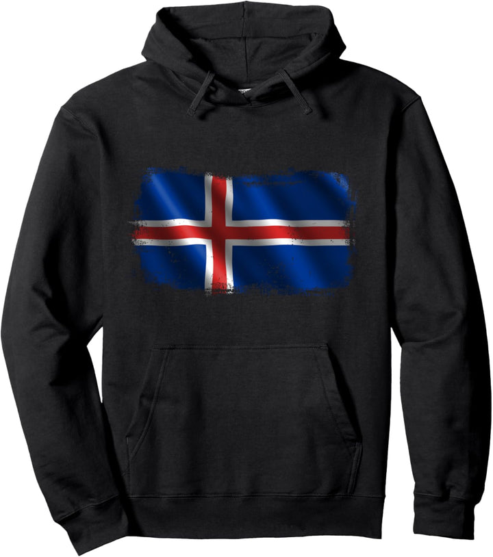 Island Isländische Nationalflagge Pullover Hoodie