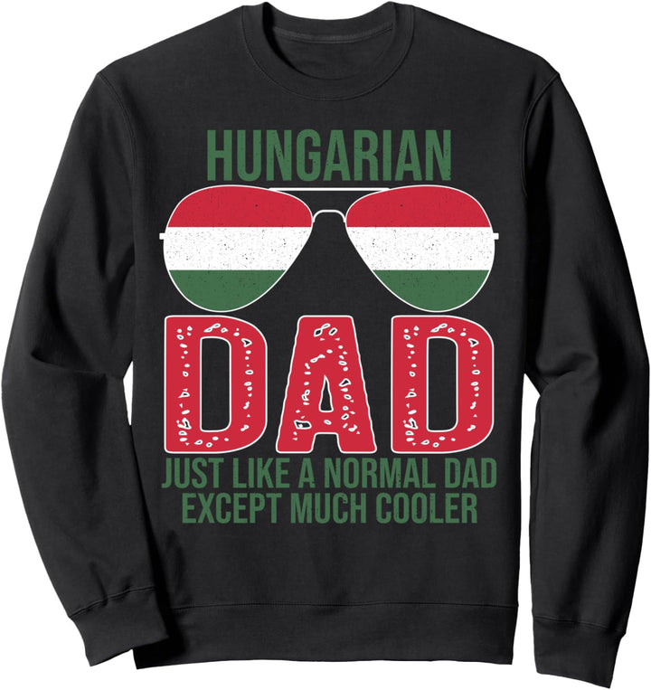 Vintage Ungarische Papa Ungarn Flagge Sonnenbrille Vatertag Sweatshirt