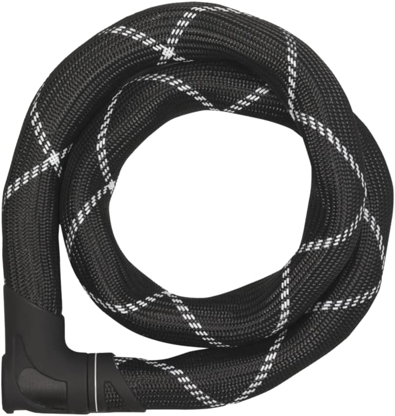 ABUS Kettenschloss Iven Chain 8210 – Fahrradschloss aus gehärtetem Stahl – mit Kunstfaserummantelung