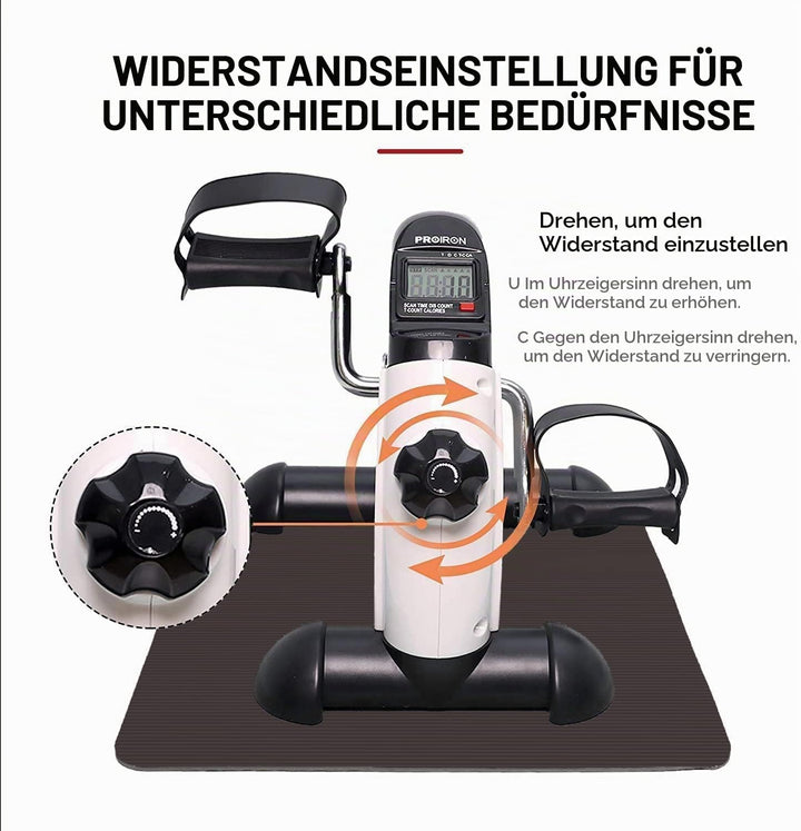 PROIRON Mini Bike Pedaltrainer mit LCD-Bildschirmanzeige, Einstellbarer Widerstand, Heimtrainer für