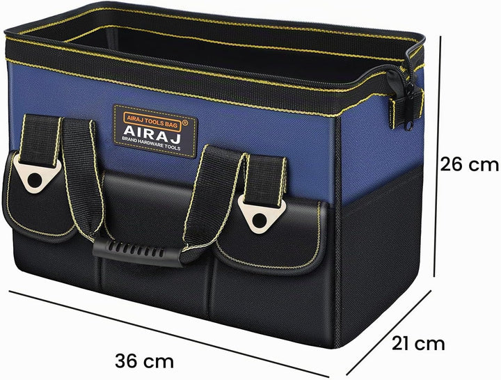 AIRAJ Werkzeugtasche, Pro Kleine Werkzeugtaschen (36×21×26cm),aus 1680D Polyester,mit 14 Multi-Tasch