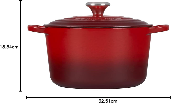 Le Creuset Bräter Signature, 24 cm Ø (21195240602430) Rot Backofen, Rot Backofen