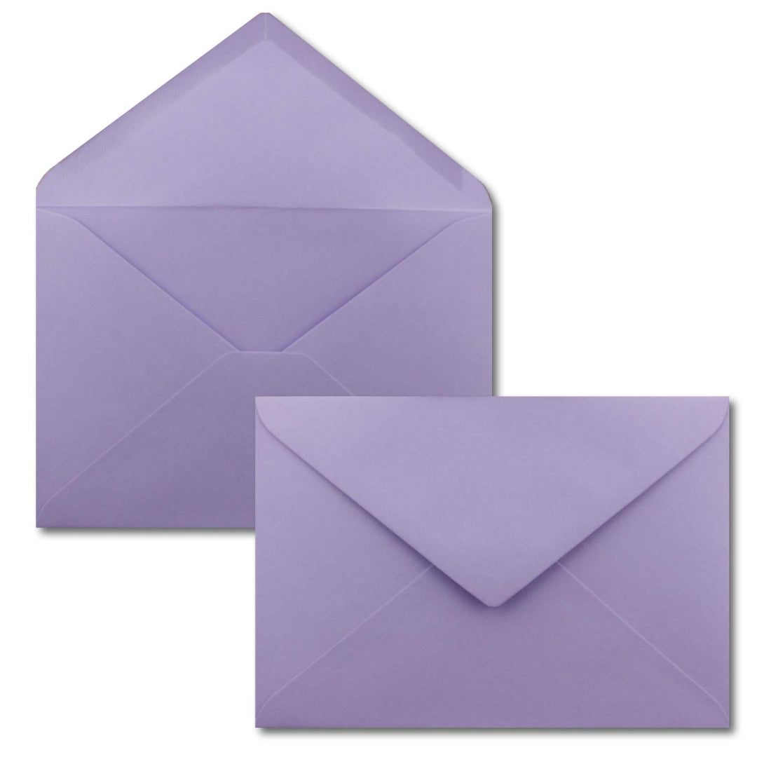 Briefumschläge in Lila - 150 Stück - DIN C5 Kuverts 22,0 x 15,4 cm - Nassklebung ohne Fenster - Weih