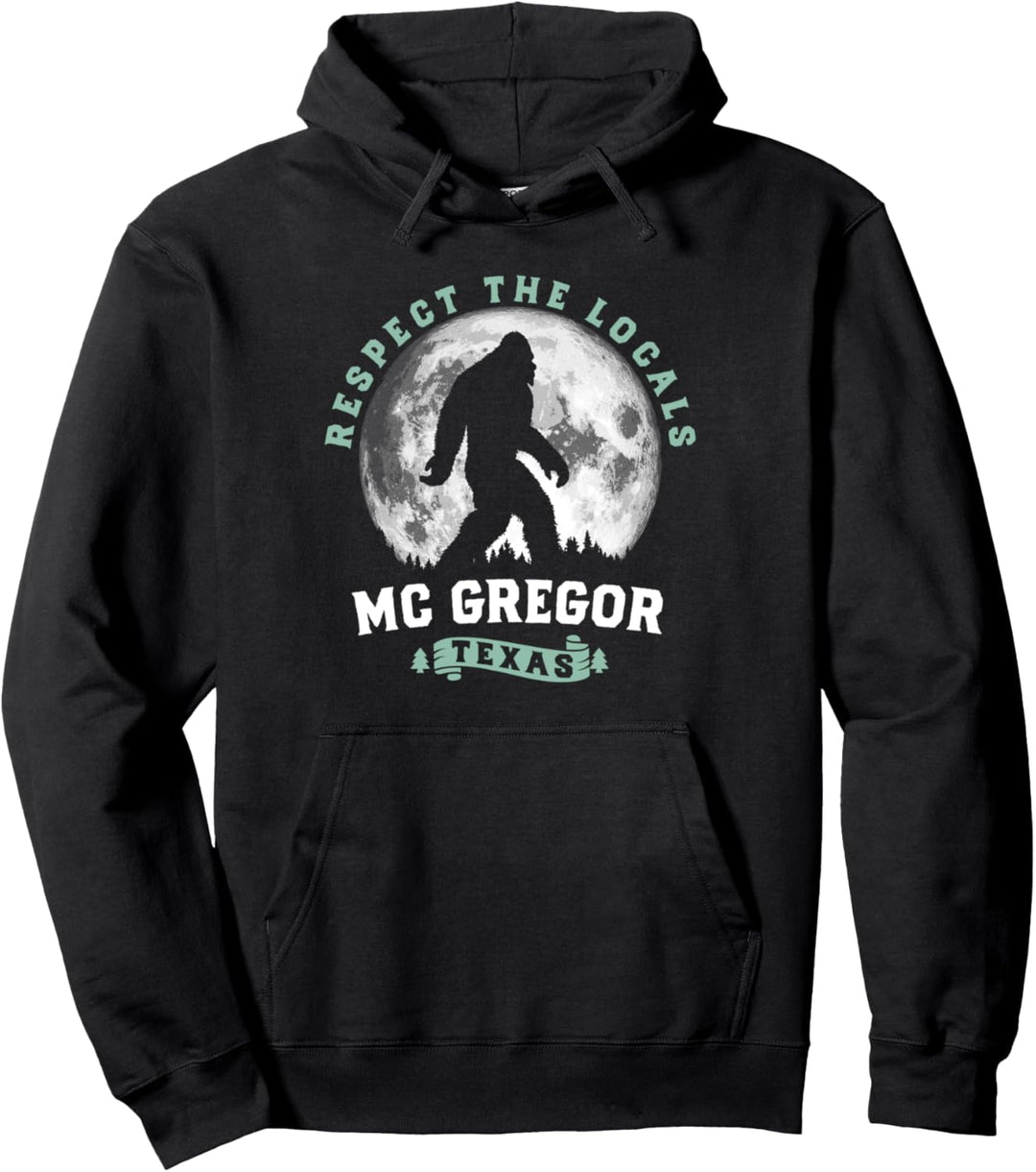 Mc Gregor Texas Bigfoot Night Walk Retro Moon Pullover Hoodie