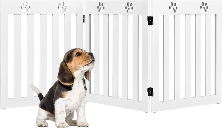 GOPLUS Hunde Absperrgitter, faltbares Schutzgitter, Konfigurationsgitter für Welpen, Hündchen & Katz