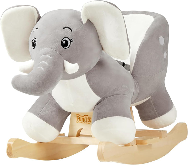 FUNLIO Elefanten Baby Schaukelpferd für Kleinkinder von 6 Monaten bis 3 Jahren, Niedlicher & Mächtig
