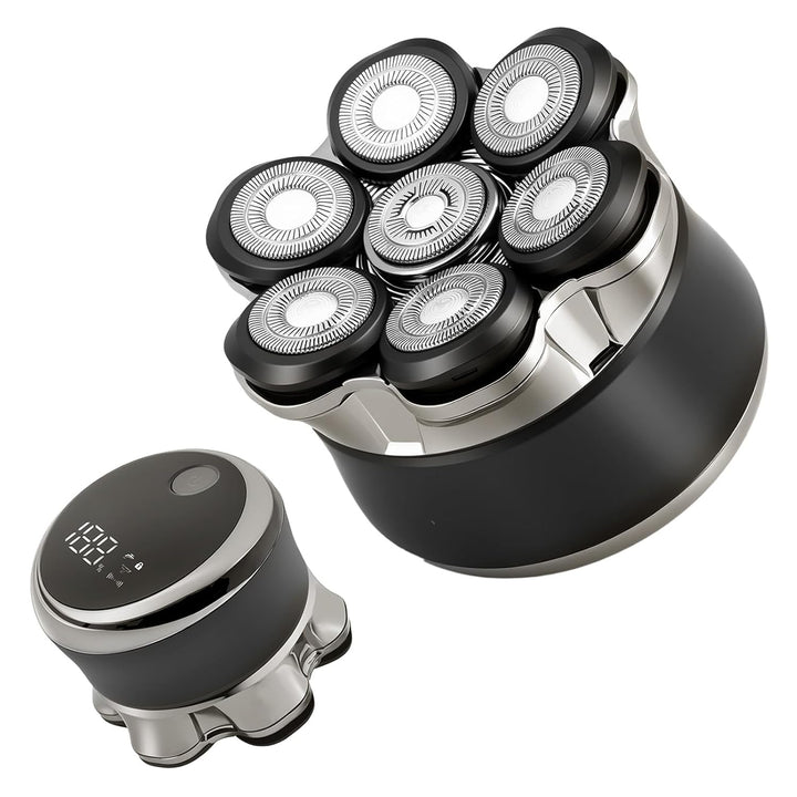 Carehabi Glatzen Rasierer Herren, Glatzenrasierer Elektrisch IPX6 Wasserdicht Magnetisch 7D Schweben