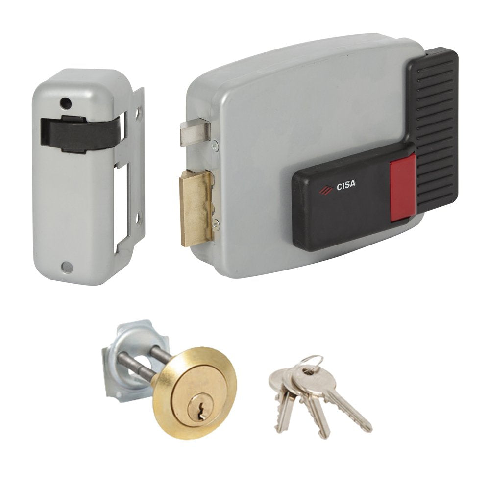 CISA 111610802 48253 11610-80-2 ETRIISCHES Schloss ANBRINGEN Zylinder Links, 12 V, Grau lackiert, En
