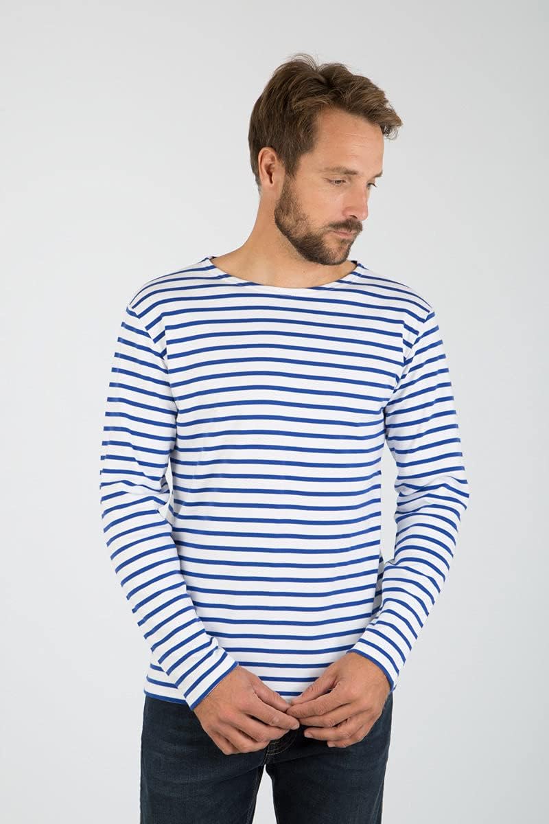 Armor Lux Herren Marinière Houat Héritage Homme T-Shirt M Mehrfarbig (Weiss Dw5 Weiss/Stern Weiss Dw