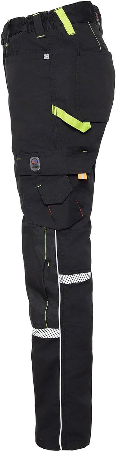 Bundhose Terrax Workwear TERRAX 50 Schwarz/Limette, 50 Schwarz/Limette
