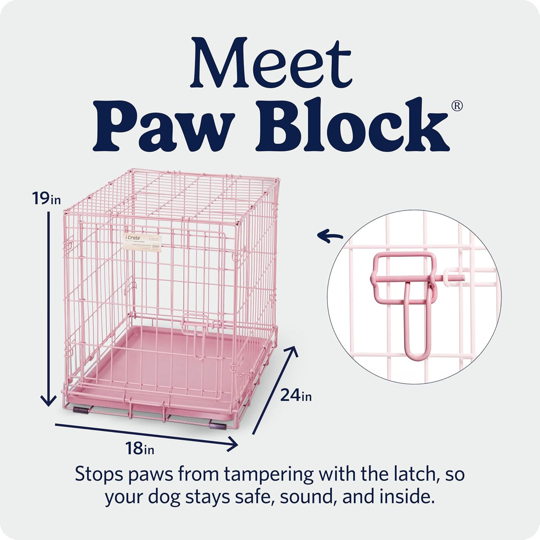 MidWest Homes for Pets iCrate Modell 1524PK Hundebox, ca. 61 cm lang, mit Einzeltür, auslaufsicherer