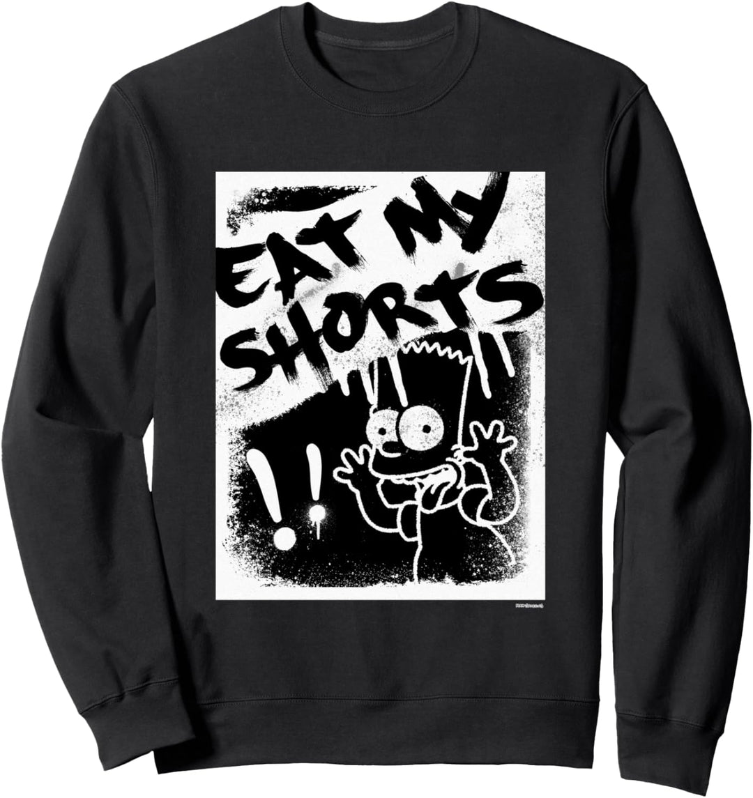 The Simpsons Bart Simpson Eat My Shorts Spray-Paint Graffiti Sweatshirt