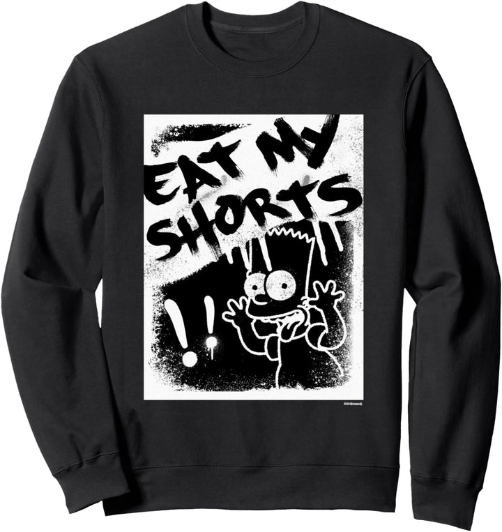 The Simpsons Bart Simpson Eat My Shorts Spray-Paint Graffiti Sweatshirt