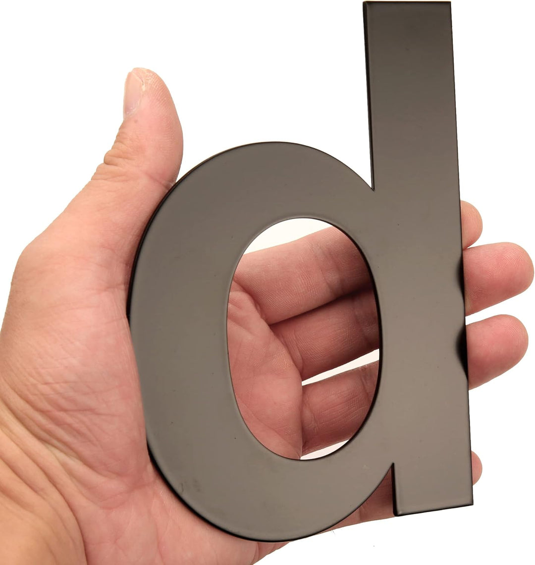 HASWARE 304 Edelstahl Moderne Hausnummer 6 Zoll/15cm Stilvolle Tür Alphabet Plakette für Strasse Hom