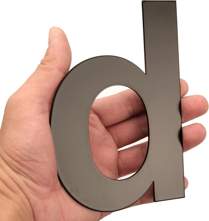 HASWARE 304 Edelstahl Moderne Hausnummer 6 Zoll/15cm Stilvolle Tür Alphabet Plakette für Strasse Hom