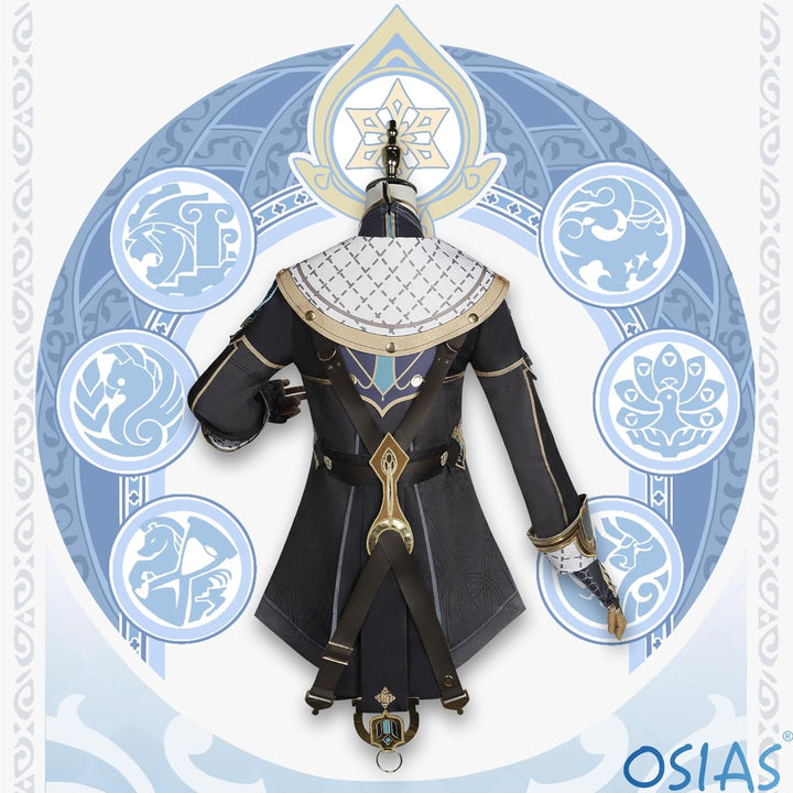 OSIAS Genshin Impact Cosplay Kostüm, verbesserte Version mit hochwertigen Stoffen, Accessoires und P