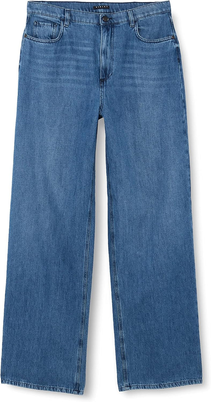 SISLEY Damen Pants 32 Blue Denim 901, 32 Blue Denim 901