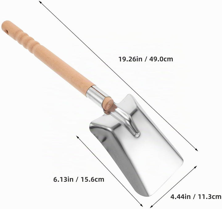 TOYANDONA Lange Kohlenschaufel: Robuste Ascheschaufel aus Edelstahl für Grill, Kamin, Feuerstelle, K