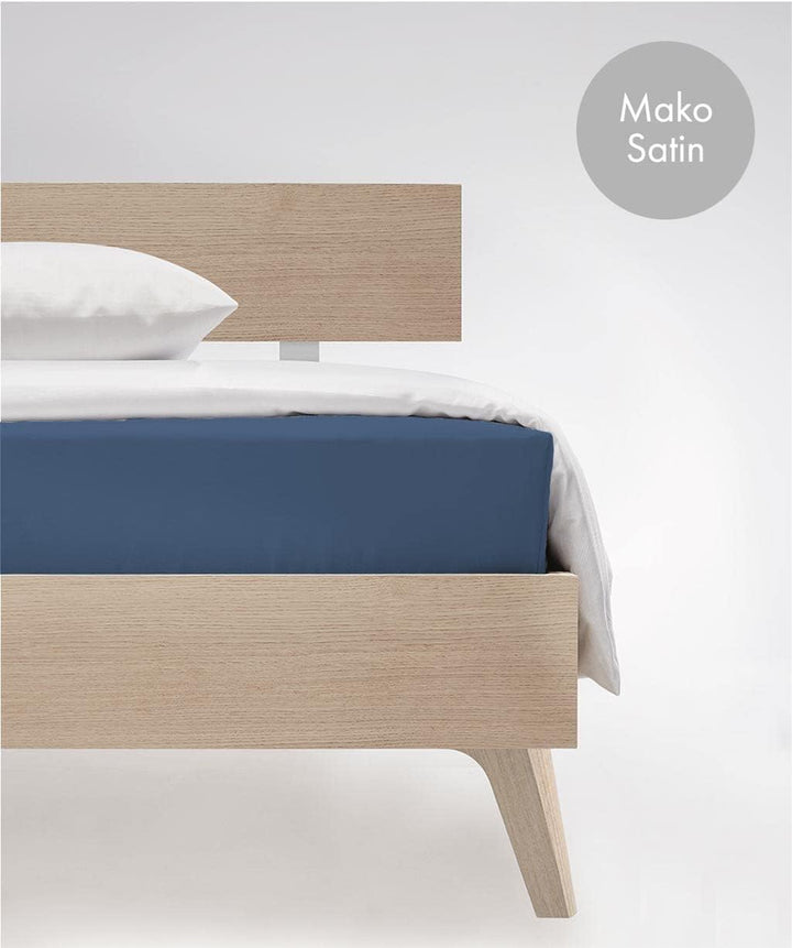 fleuresse L Uni-Colours-Bettlaken, Mako-Satin, Denim, 270 x 260
