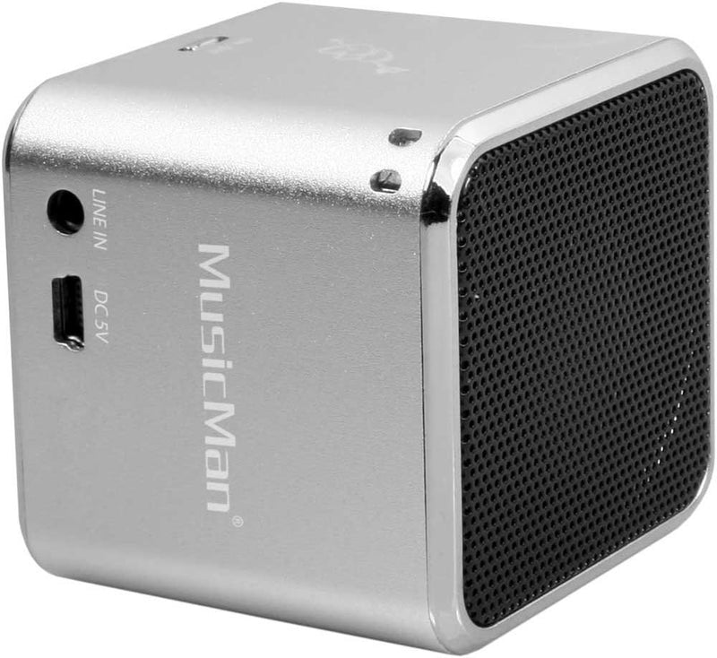 MusicMan mini Wireless Soundstation BT-X2 (MP3 Player, Bluetooth) silber Musicman BT-X2 Single silbe