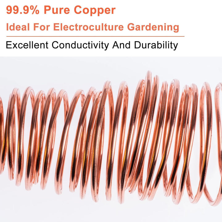 TNSLAND Kupferdraht für Elektrokultur Gartenarbeit, 20m Electroculture Gardening Kupferdraht Reiner,