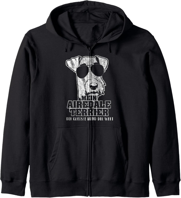 Mein Airedale Terrier der coolste Hund der Welt Kapuzenjacke